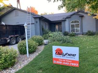 Man working on roof repair in Boise, Idaho