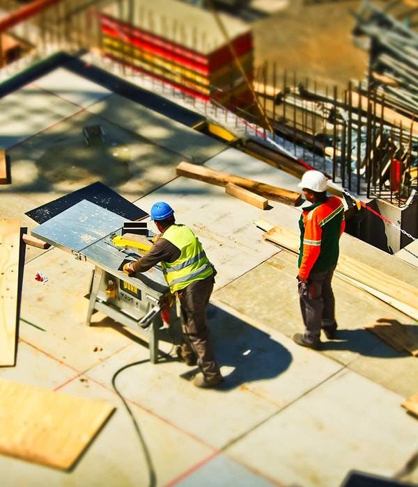 Commercial roof repair crew