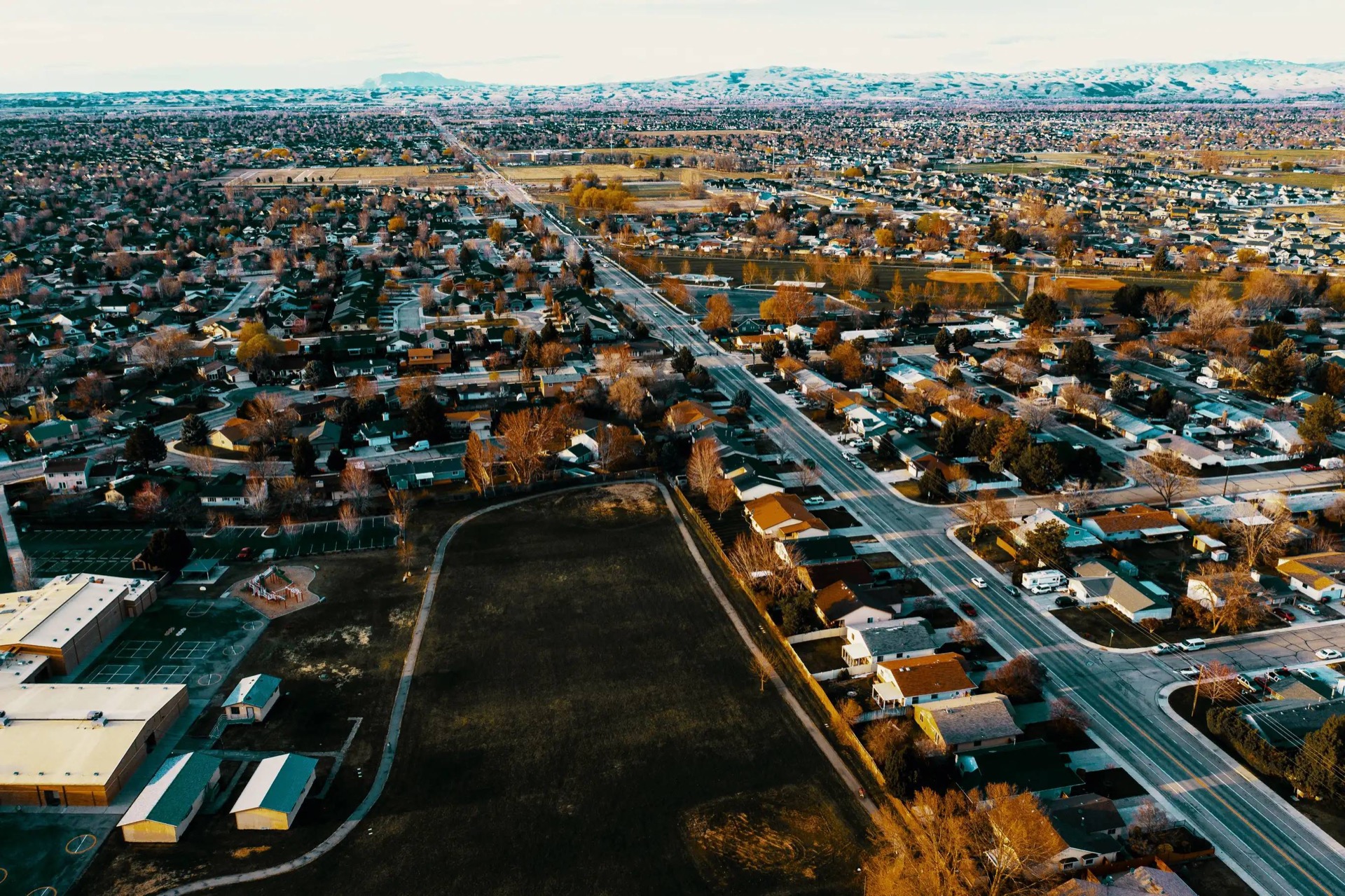aerial view of Boise, Idaho