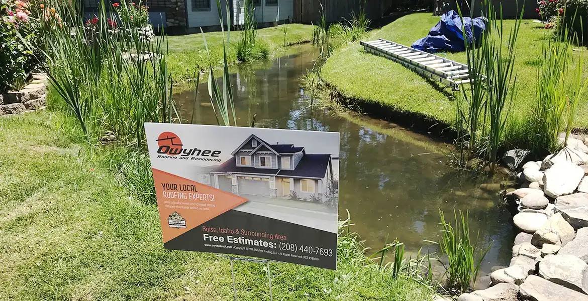 Owyhee Roofing sign