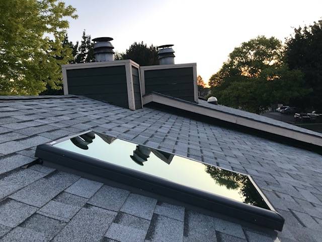 Roof in Boise, Idaho with skylight